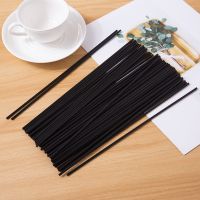 50PCS 24cmx3mm Home Fragrance Black Fiber Rattan Sticks Essential Oil Refill Stick for Home Decoration Air Freshener