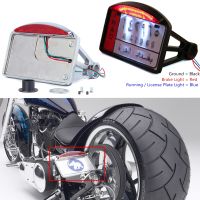 [601 XKWKZMZLLGD ร้อน]♀ซองใส่ใบขับบี่ไฟท้าย LED ติดข้างแนวนอนตัวยึดสำหรับ Harley BWM Honda Bobber Chopper ที่กำหนดเอง