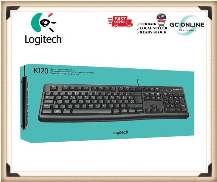 Logitech K120 USB Wired Keyboard - Black | Lazada