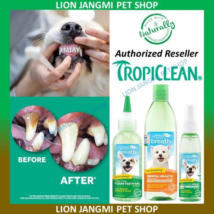 Remove plaque, tartar, & bad breath! Dog Toothbrush, Toothpaste, Water