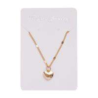 Gold Love Heart Pendant Necklace Korean Version New Necklace Simple Heart Love Jewelry Peach S6K3