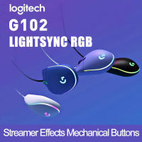 G102 LIGHTSYNC Pc Gamer เมาส์สำหรับเล่นเกมเมาส์แบบมีสาย Gamer Mice รองรับเดสก์ท็อป Windows 1087เมาส์ออปติคอลสำหรับแล็ปท็อป