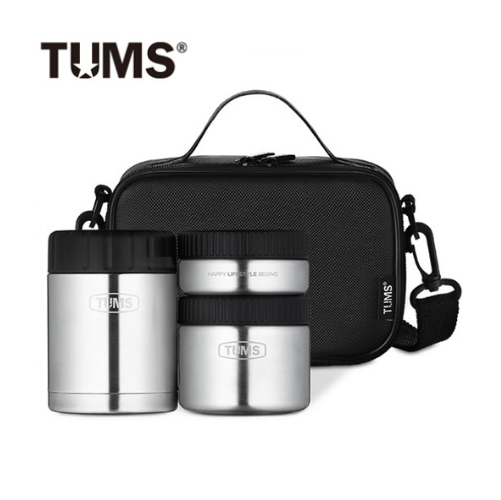 Stainless Steel Thermal Lunch Container 3P Set with a Bag / Thermos