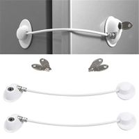 2 pcs/lot Freezer Lock with 2 keys Security Fridge Refrigerator Door Lock Child Proof Winodw Lock Drawer Door Toilet Lock