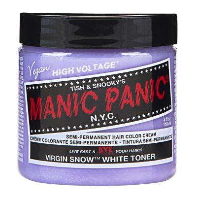 MANIC PANIC CLASSIC CREAM SEMI PERMANENT HAIR COLOR CREAM (VIRGIN SNOW)118 ml  1 Jar
