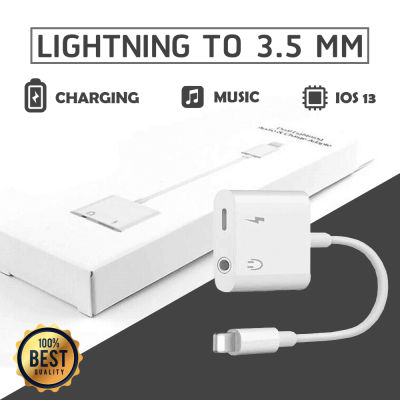 Lightning 8pin to 3.5mm Audio Jacks + Lightning Charge Port Cable Adapter for iPhone X/8 Plus/8/7 Plus/7
