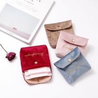 1PC Velvet Sanitary Pad Bag Napkin Towel Storage Bag Organizer Headphone Case Tampons Pouch