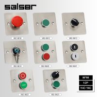 Stainless Steel 86 Type Concealed Push Button Switch Emergency Stop Start Fan Elevator Remote Control Panel