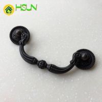 Unique Drawer Pull Dresser Handles Chic Black Bail Pull Door Pulls Handles / Countryside Cabinet Handles Kitchen Hardware 96mm