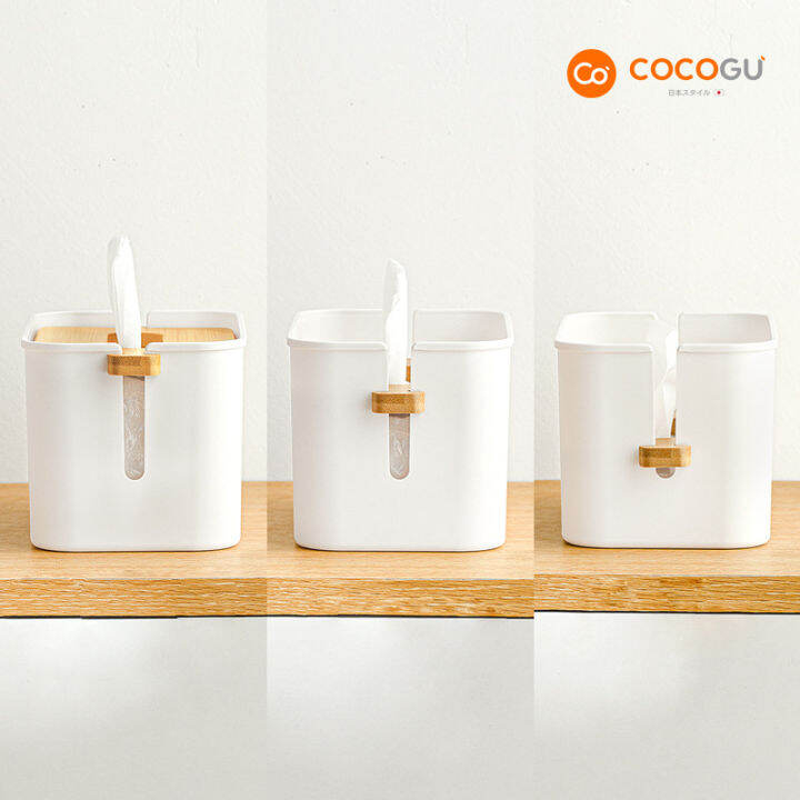 cocogu-กล่องใส่ทิชชู่ฝาไม้-กล่องเก็บของอเนกประสงค์-white