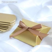 ♦ 50PC Gold Pillow Candy Gift Boxes for Wedding Christmas Birthday Baby Shower Engagement Party Favor