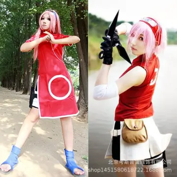 Anime cosplay Haruno Sakura 1st Halloween Cosplay Costume