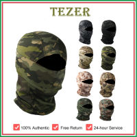 TEZER เสื้อสวมศีรษะสำหรับทุกเพศ,หมวกกันลมลายพรางหมวกปีนเขาหมวกกีฬากลางแจ้งระบายอากาศได้