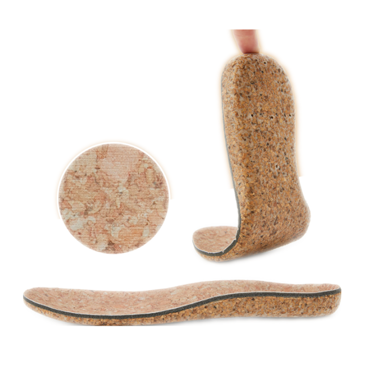 Cork Orthopedic Insoles Flat Foot Arch Support Pad Foot Varus Valgus Xo