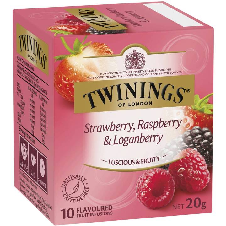 twinings-strawberry-raspberry-amp-loganberry-ชาทไวนิงส์-สตรอเบอร์รี่-ราสเบอร์รี่และโลแกนเบอร์รี่-ไม่มีคาเฟอีน-1-กล่องมี-10-ซอง-ชาอังกฤษนำเข้าจากต่างประเทศ
