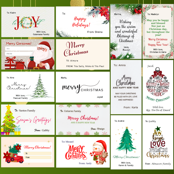 Personalized Christmas Gift Tag Card & Sticker | Lazada PH