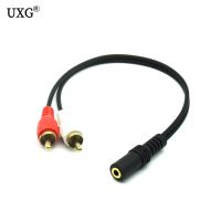 ❀ 3.5mm RCA Female Connector Jack Stereo Cable Y Plug To 2 RCA Male Adapter 3.5 Audio Aux Socket Connector To Headphone Music Wire