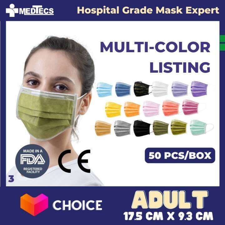 Adult N88 medical face mask17 colors50pcs per box Lazada PH