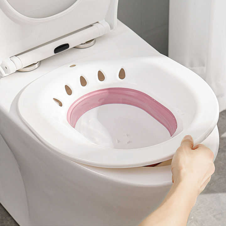 Folding Toilet Sitz Bath Bidet Flusher Special Wash Basin Hip Cleaning