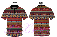 （xzx  31th）  （ALL IN STOCK） Traditional tribal patterns, colorful polo POLO shirt, summer quick drying, comfortable and high-quality 01