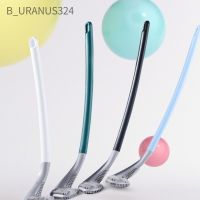 B Uranus324 ⛳⛳แปรงขัดห้องน้ํากอล์ฟ แปรงล้างห้องน้ำ ด้ามจับยาว กันรั่วซึม สําหรับห้องน้ํา ภาชนะเก็บสามเหลี่ยม