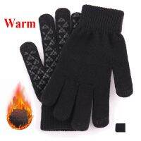 Warm Winter Gloves for Men and Women Knit Touchscreen Gloves Plush Warm Touch Riding Driving Anti slip Gloves for Adults Unisex