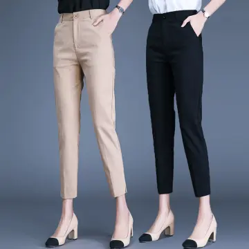 Elegant Women's Pants Office Ladies 2023 Spring Fashion High Waist