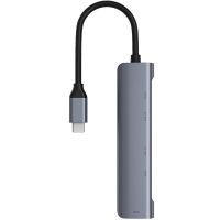 Aluminum USB-C Docking Station 5 In1 Type C Hub USB 2.0/USB 3.0 Audio 3.5mm Ports Expander Adapter For PC Laptop