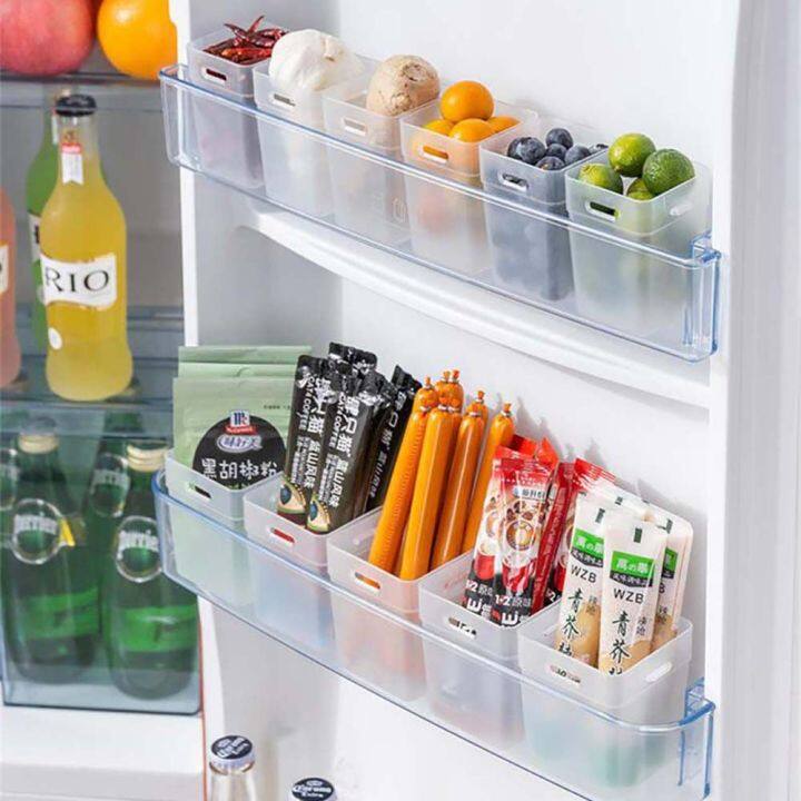 Refrigerator Organizer Bins Fridge Food Sort Storage Box Transparent  Seasoning Storage Box Kitchen Fridge Storage Organizer