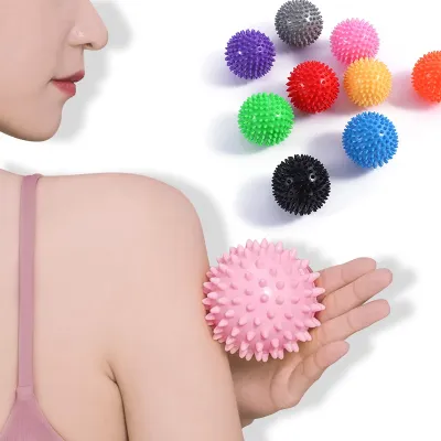 Spiky Massage Ball PVC Foot Massager Yoga Fitness Ball for Body Deep Tissue Back Massage Pain Stress Relief Plantar Relievers