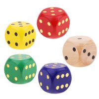 Extra Large Wooden Dice with Rounded Corner D6 Six Sided Dice 5cm for Table Games Dungeons and Dragons MTG RPG Gaming