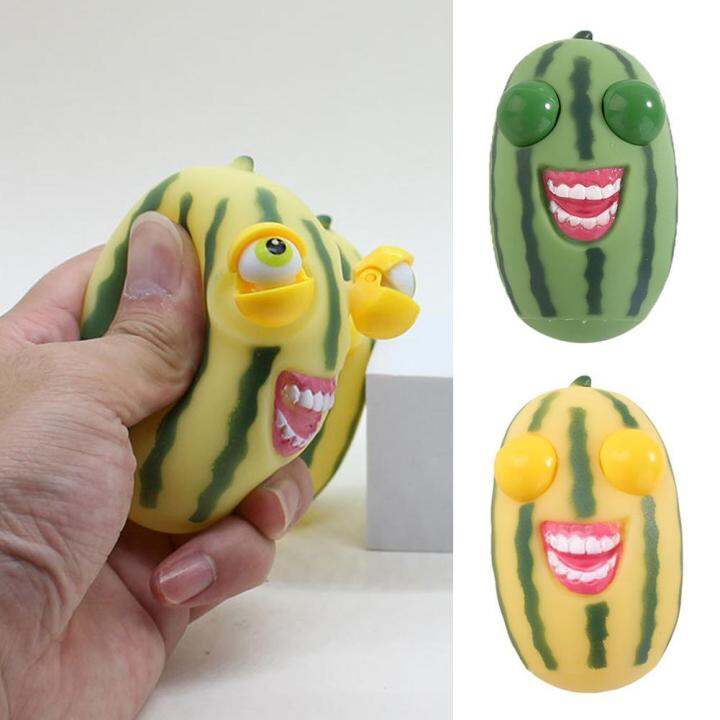 Decompression Toy Eye-popping Watermelon Squeeze Toy Soft Plastic Pinch ...