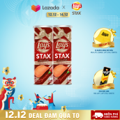 [Combo 2] Lay s Stax Celebration Vị ớt cay Srirach 100g