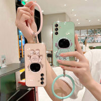 เคสโทรศัพท์Samsung A05 A05s 2023สีลูกกวาดใหม่พร้อมสายรัดข้อมือตัวยึดนักบินอวกาศปลอกซิลิโคนนิ่มเคส Galaxy A05 A05sน่ารักเคสโทรศัพท์