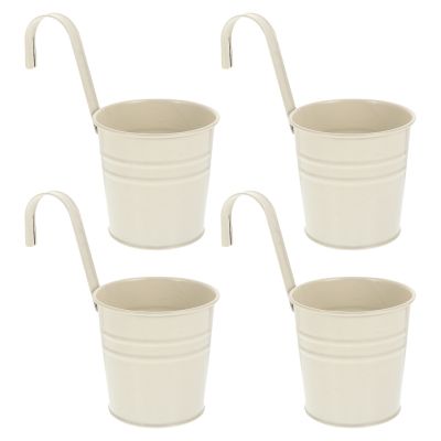 [hot]✹❁△  Hanging Pots Iron Balcony Garden Flowerpot Railing Fence Hooks Detachable