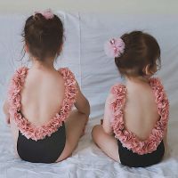 Toddler Baby Girl Floral Backless Swimmable Swimsuit Baby Girls Kids Swimsuit Swimwear 1-5 years