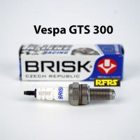 หัวเทียน BRISK X-Line 4 เขี้ยว แกนเงิน Vespa GTS 300 Spark Plug (8X21ROA) รองรับทุกน้ำมัน Made in EU