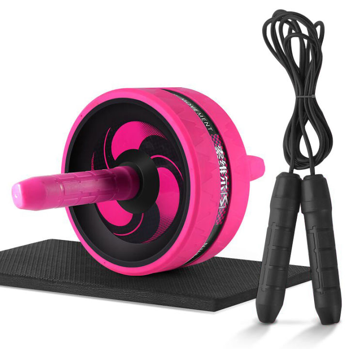 gobygo-2-in-1-ab-roller-amp-jump-rope-no-noise-abdominal-wheel-ab-roller-with-mat-for-exercise-fitness