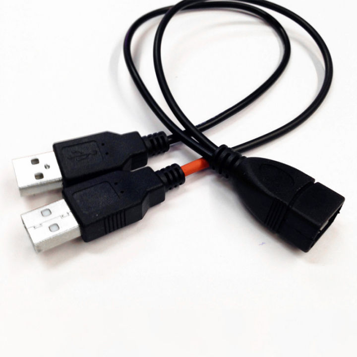 xunxingqie-usb-2-0-y-type-line-usb-dual-usb-2พอร์ตชาร์จสายชาร์จ-extension-cable-hub-adapter-cable-one-female-split-two-male-charger