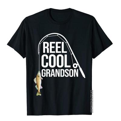 Reel Cool Grandson Walleye Fishin Fisherman Grandson Gift T-Shirt Top T-Shirts For Men Leisure Tops Shirt New Cotton