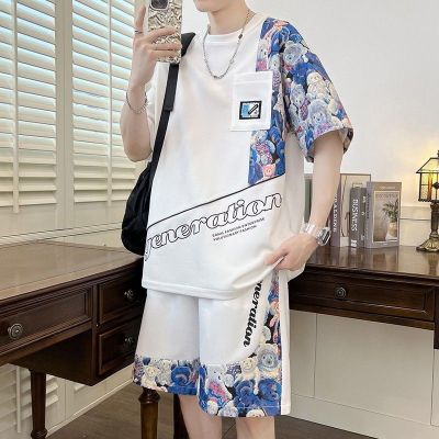 【Ready】🌈 suit mens summer y brand sports short-sed mens set h nme clot