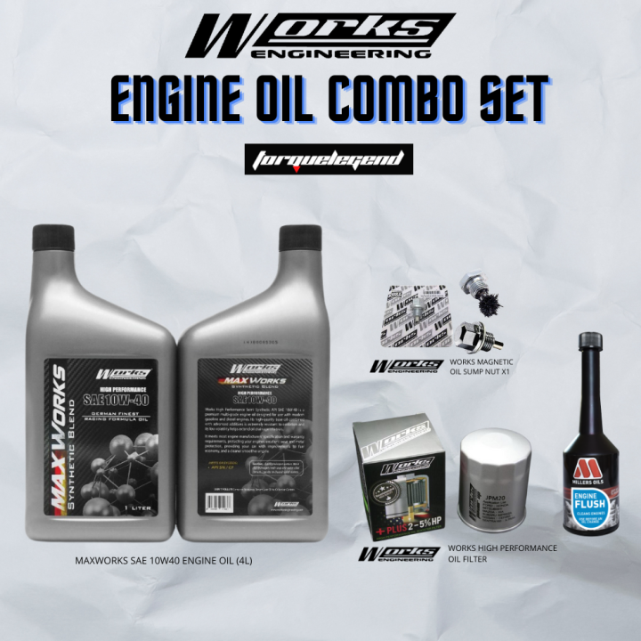 ENGINE OIL PACKAGE MAXWORKS 10W40 (PERODUA/PROTON/TOYOTA/HONDA/NISSAN