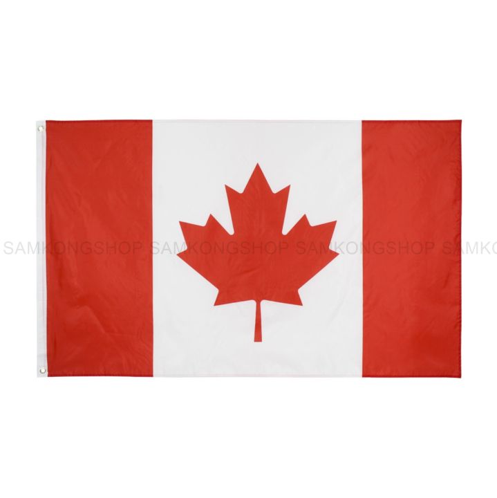 ธงชาติแคนาดา-ธงผ้า-ทนแดด-ทนฝน-มองเห็นสองด้าน-ขนาด-150x90cm-flag-of-canada-ธงแคนาดา