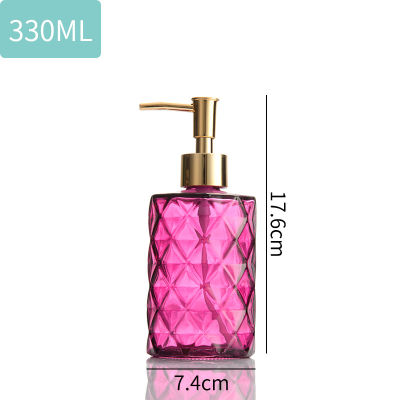 [Csndices] 350ml Glass SOAP dispenser thicked ขวดแก้วแชมพูเจลอาบน้ำกดขวด