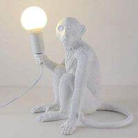 Reliable Table Light Attractive Beautiful Table Lamp Ornament Resin Sitting Monkey LED Home Light for Friends Table Light