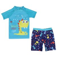 909 Ready stock Childrens Swimsuit Boys Split Swimsuit Big Kids Baby Dinosaur Boy Swimsuit 01