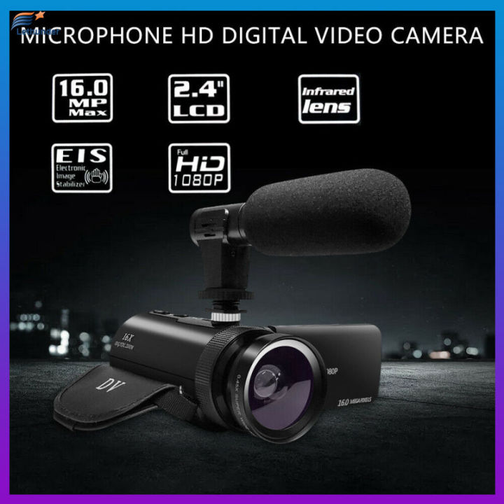 กล้องวิดีโอดิจิตอล-hd-1080p-กล้องวิดีโอพร้อมไมโครโฟนถ่ายภาพ16ล้านพิกเซล
