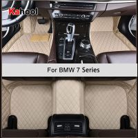 KAHOOL เสื่อปูพื้นรถยนต์แบบกำหนดเองสำหรับ BMW 7ER E38 F01 F02 F03 F04 G11 G12พรมเช็ดเท้าอุปกรณ์ตกแต่งรถยนต์