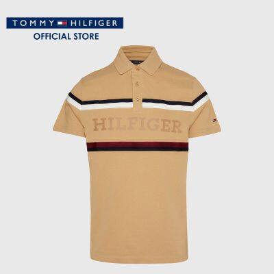 Tommy Hilfiger เสื้อโปโลผู้ชาย รุ่น MW0MW31555 RBL - สีน้ำตาล