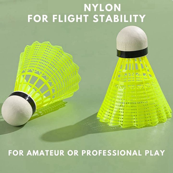 12pcs-nylon-badminton-luminous-badminton-hight-speed-training-badminton